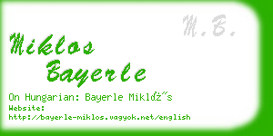 miklos bayerle business card